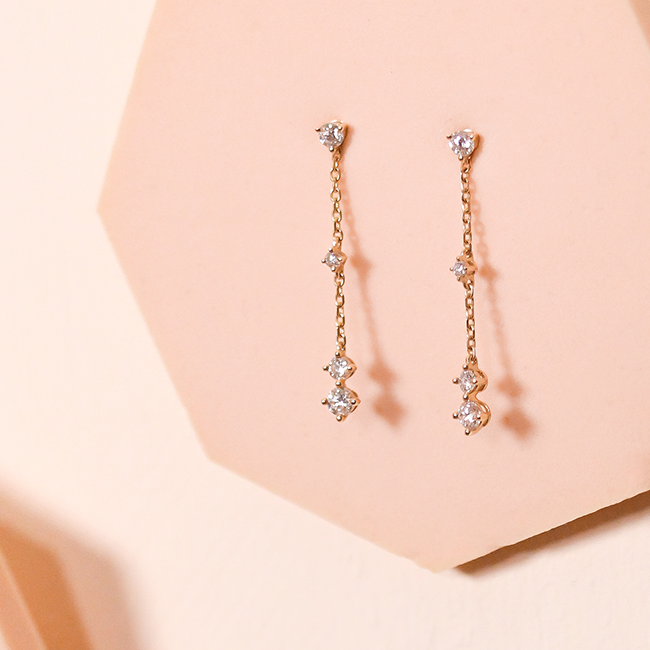 Diamond drop earrings